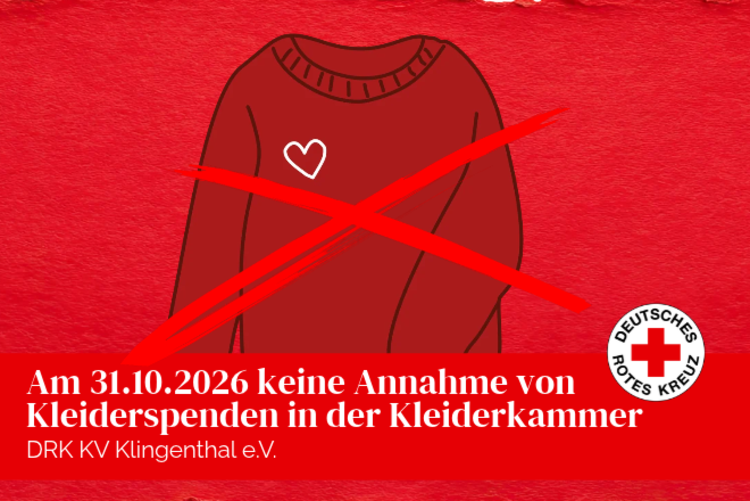 Ein roter Pullover welcher durchgestrichen ist.